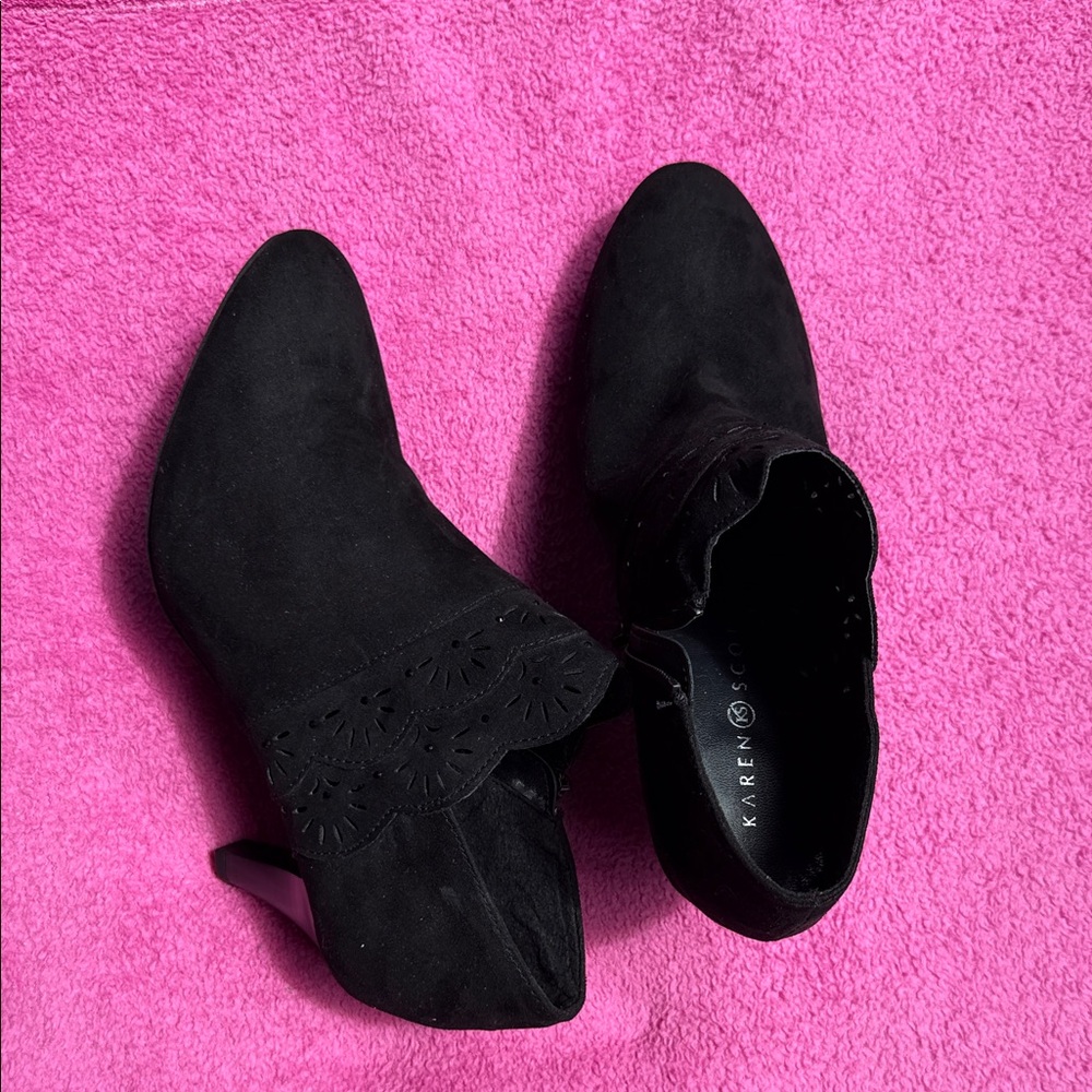 Karen Scott Black Ankle Booties